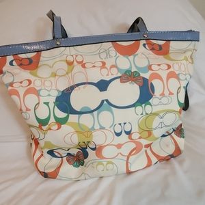 Used Coach Butterfly Signature purse